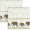 Guardanapo para Decoupage Ihr - Familia de Elefantes Indiano Fundo Branco 02 Unidades