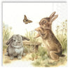 Guardanapo para Decoupage Ihr - Coelhos e Borboleta 02 Unidades