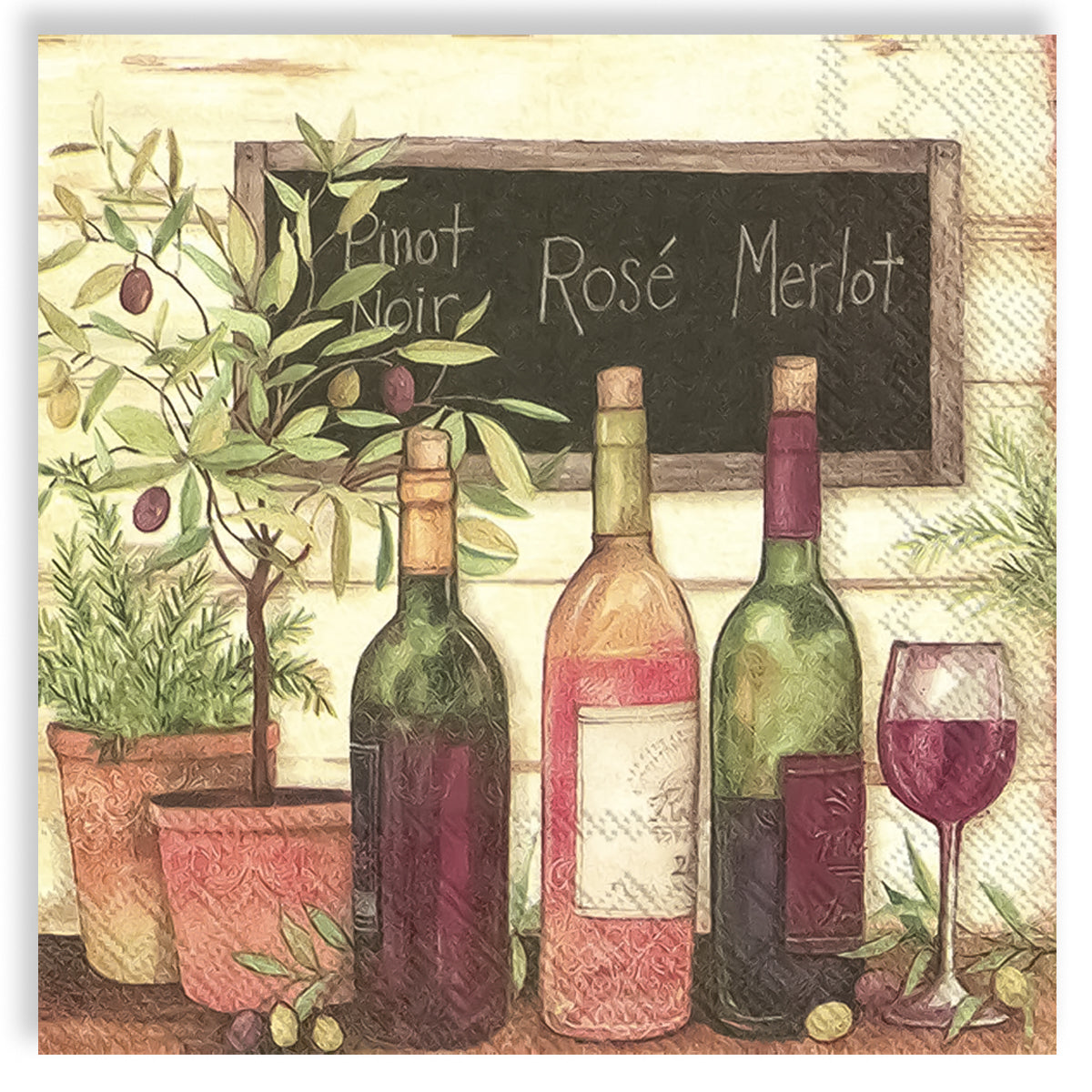 Guardanapo para Decoupage Ihr - Vinho Retro 02 Unidades
