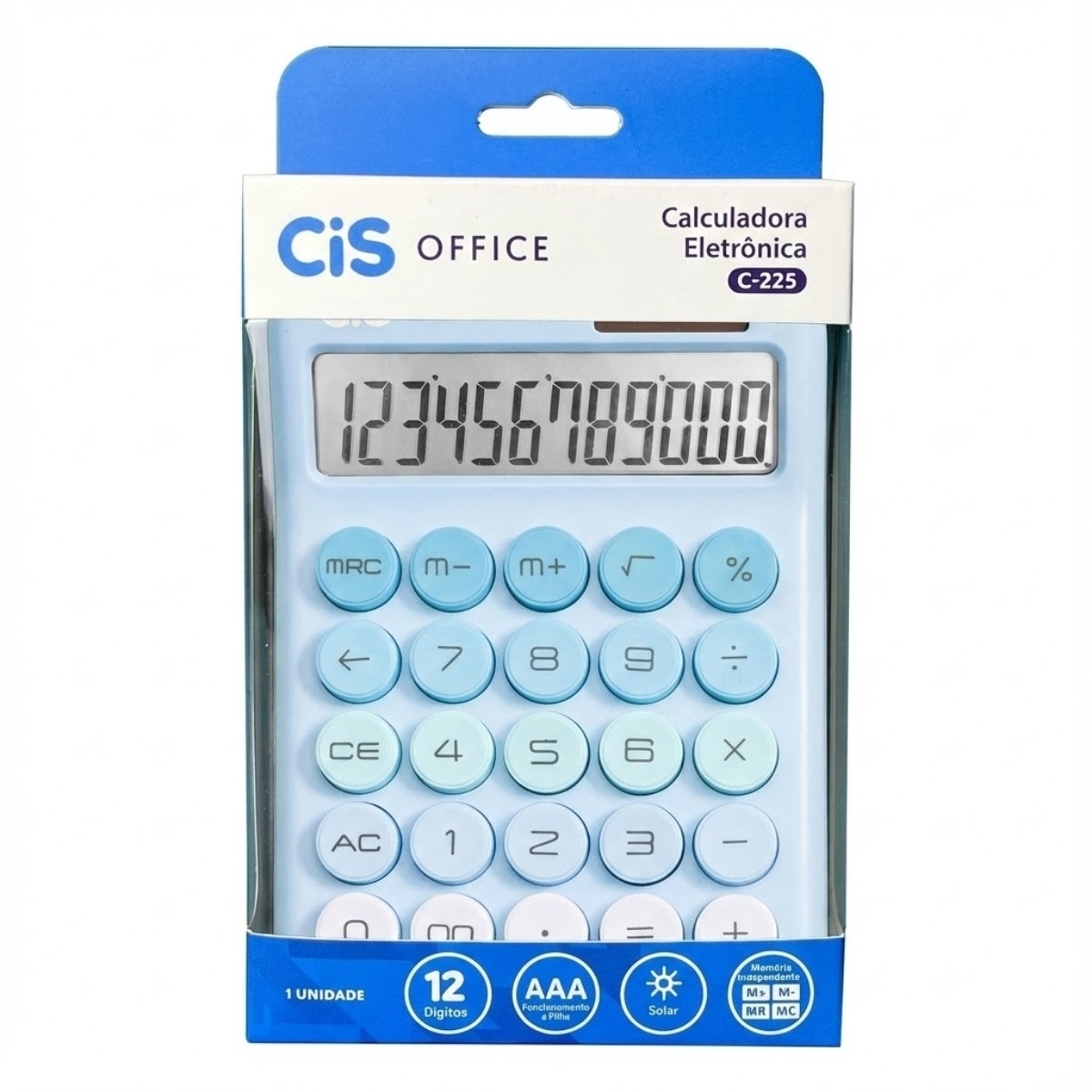 Calculadora Eletrônica Office com 12 Dígitos - Lilás - Cis