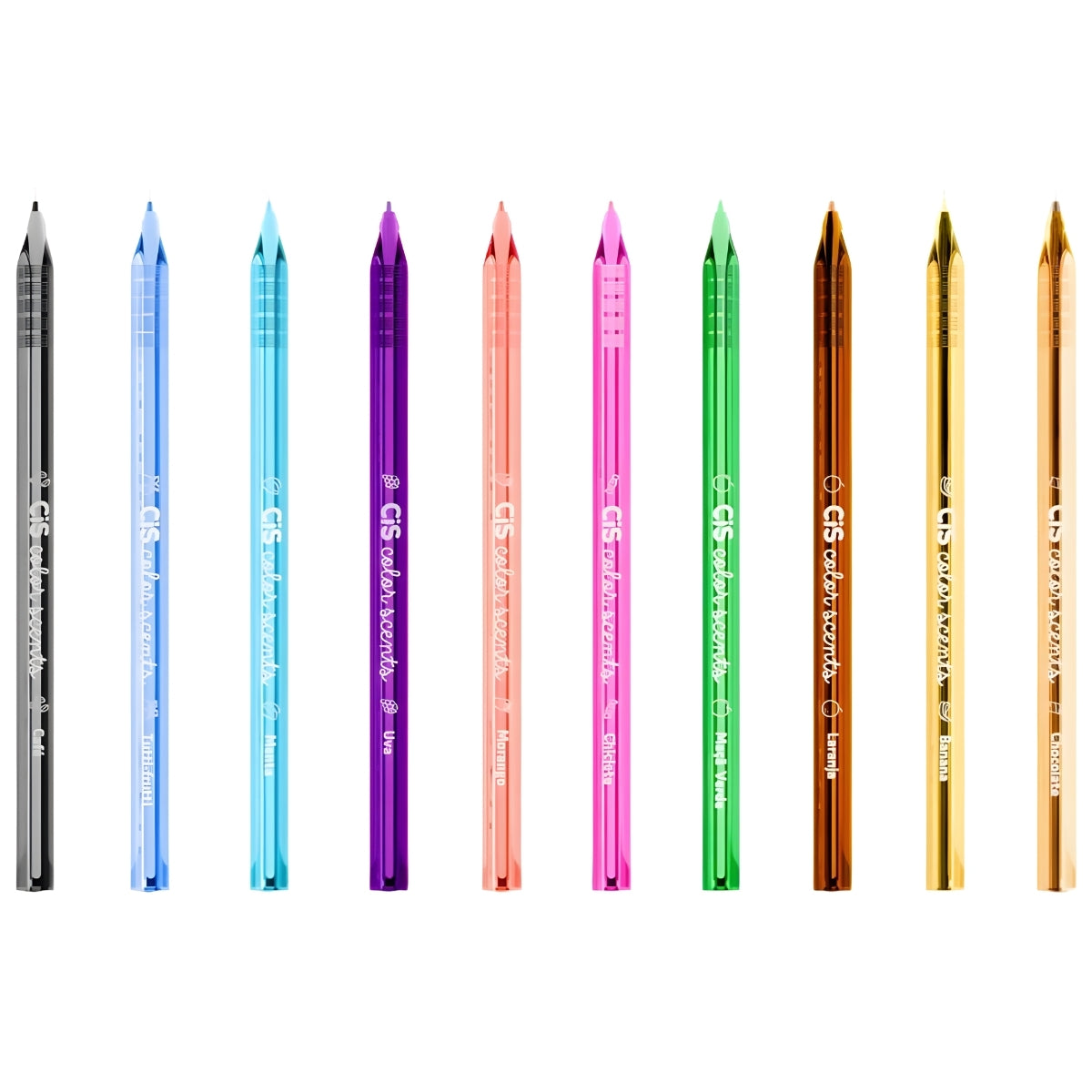 Caneta Esferográfica Color Scents 1.2Mm com Cheirinho com 10 Unidades - Cis