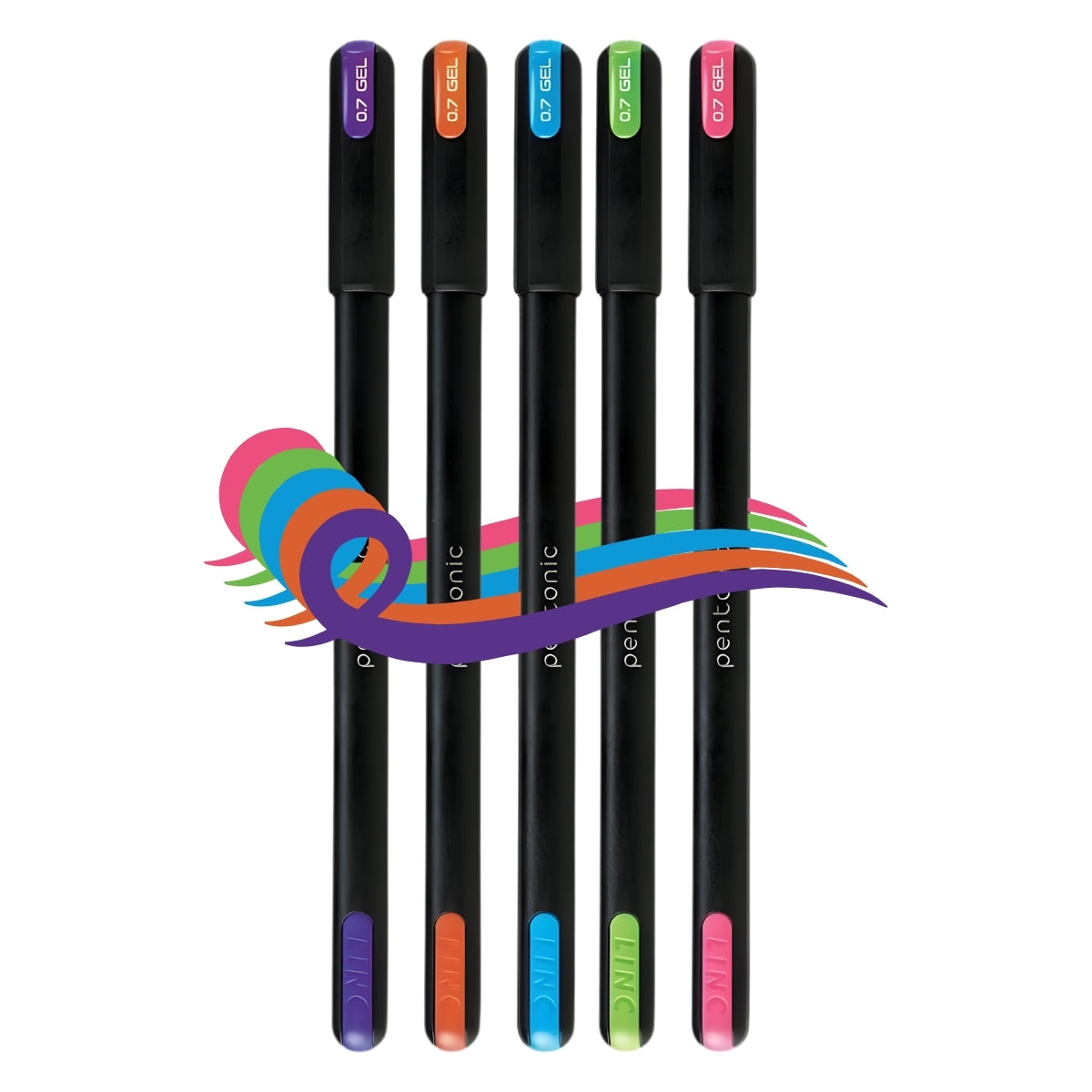 Estojo de Caneta Pentonic Gel 0.6/0.7Mm com 5 Unidades - Fluo - Cis