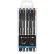 Estojo de Caneta Pentonic Gel 0.6/0.7Mm com 5 Cores - Dark - Cis