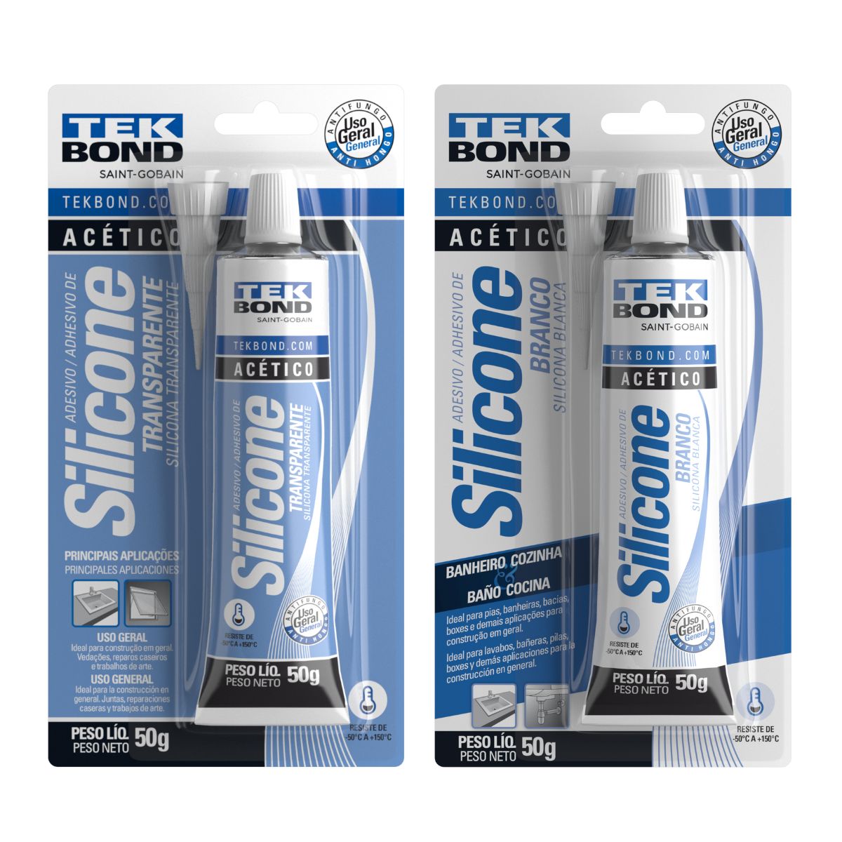 Cola Silicone Acético Uso Geral Tekbond 50g