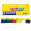 Pintura Acrilex a Dedo 6 Cores 30ml