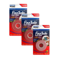 Fita Dupla Face Fixa Tudo Acrílica Tekbond Interno/Externo Cinza