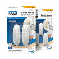 Gancho Adesivo Removivel Tekbond Onix Branco