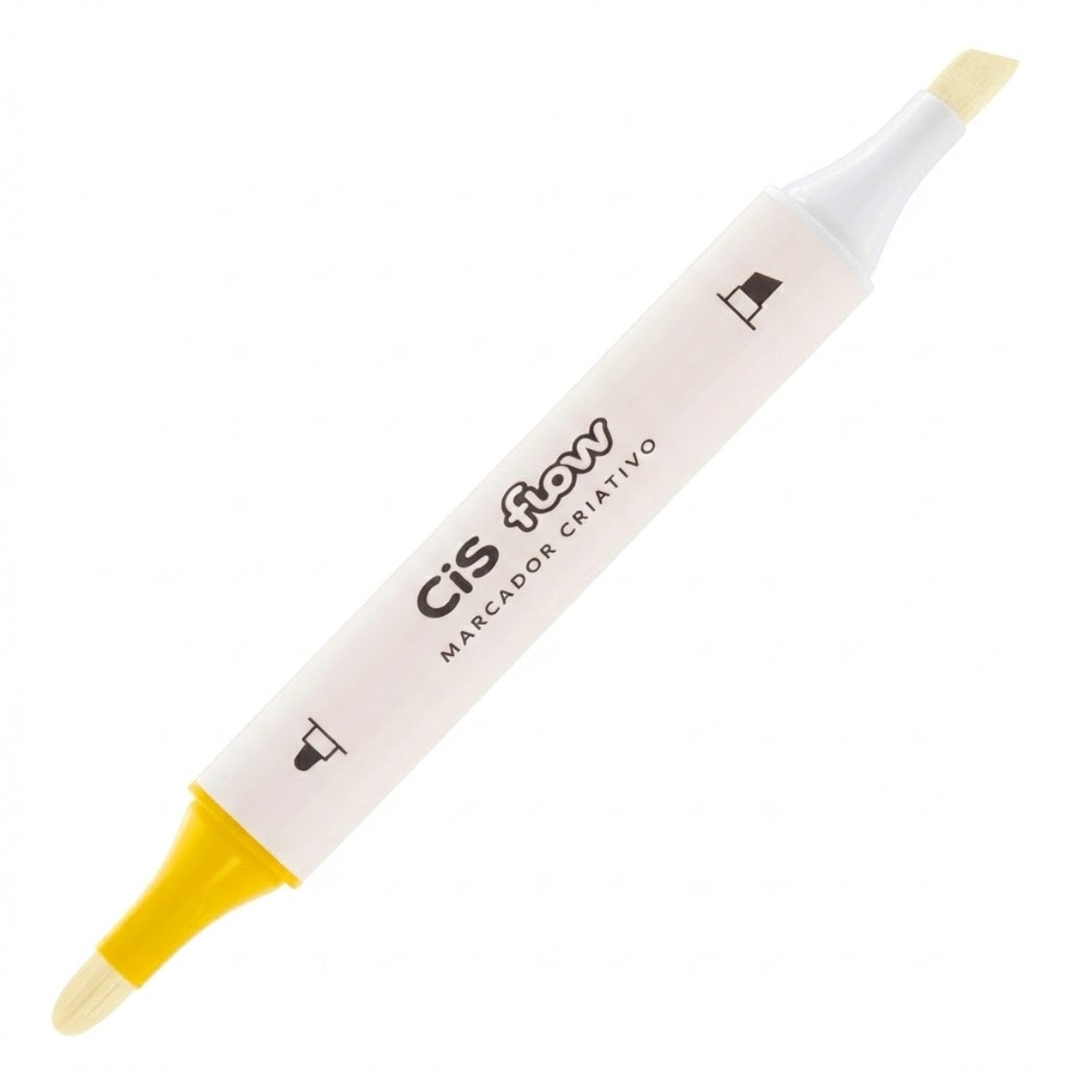 226403-marcador-criativo-cis-flow-ponta-dupla-146-amarelo-palha-549067