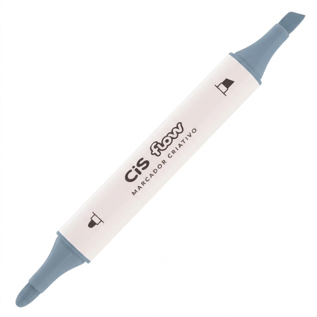 226421-marcador-criativo-cis-flow-ponta-dupla-153-cinza-azulado-549088