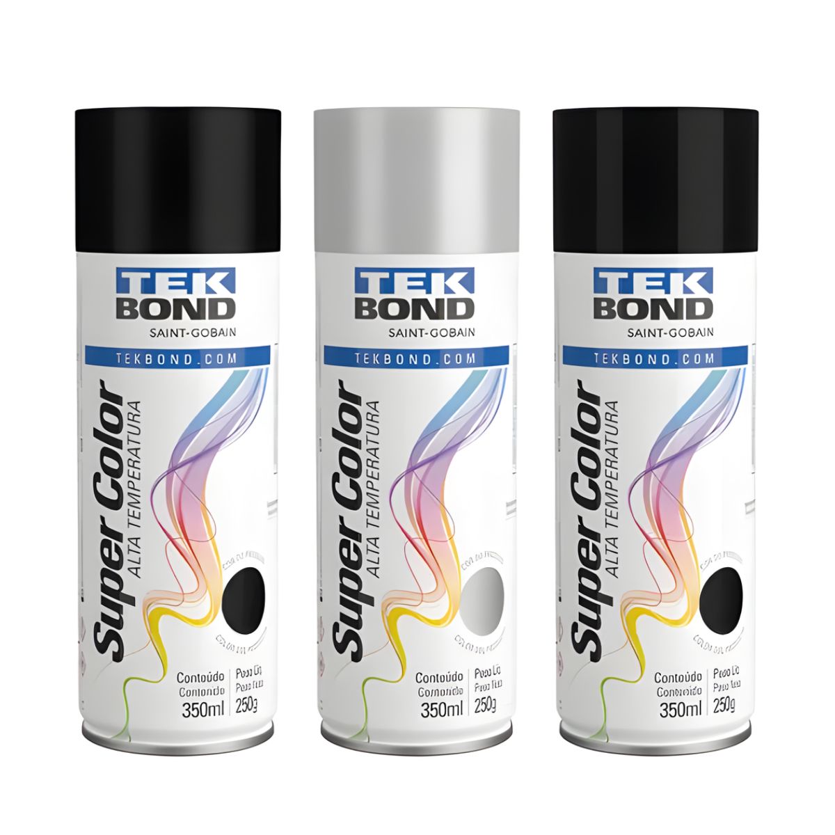 Tinta  Spray Super Color Tekbond 350ml/250g Alta Temperatura