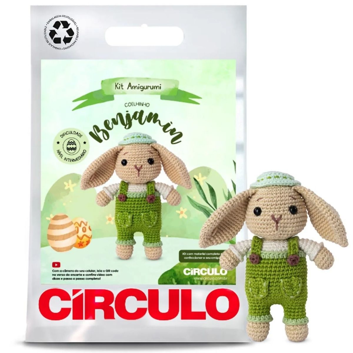 Kit Amigurumi Páscoa 2026 Coelhinho Benjamin 0002 - Círculo