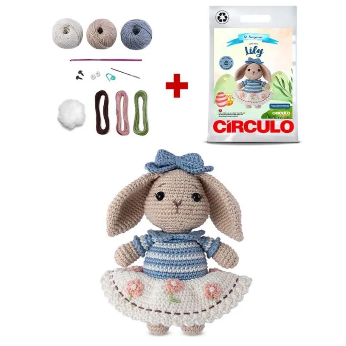 Kit Amigurumi Páscoa 2026 Coelhinho Lily 0001 - Círculo