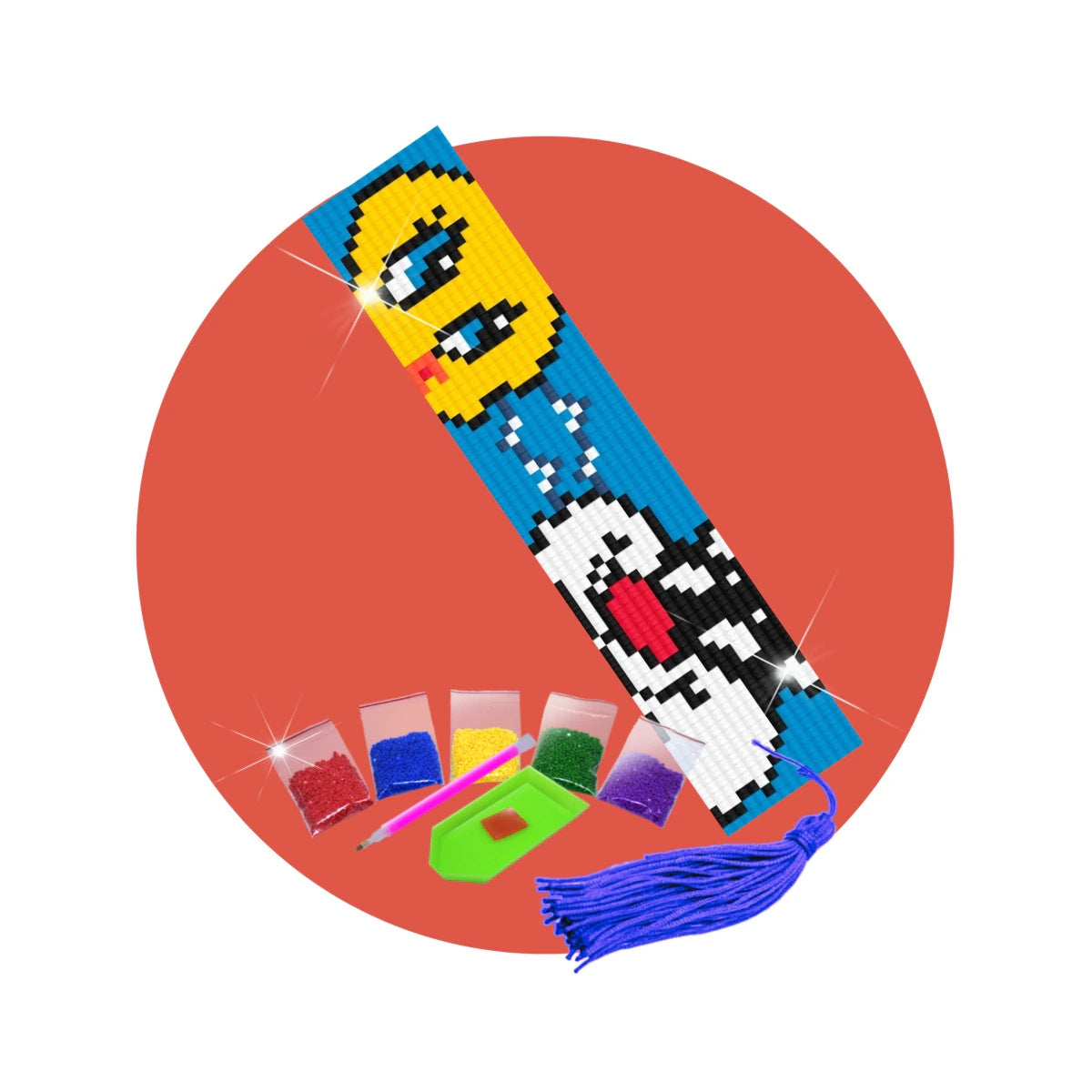 226560-kit-de-pintura-com-diamante-marcador-de-pagina-4,2x18,9cm-piu-piu-e-frajola-609208