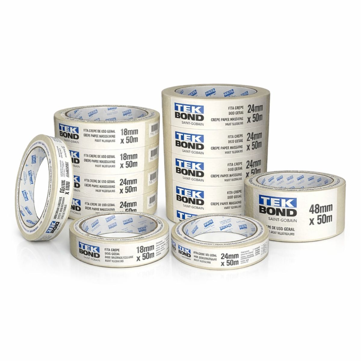 Fita Crepe Tekbond Interno/Externo Branco