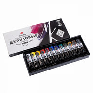 Estojo Tinta Acrílica Master Class 18ml com 12 Cores 12341417 - Nevskaya Palitra