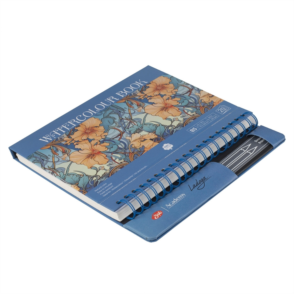Caderno para Aquarela Algodão 300g 17,5x25cm Blue 252452373 - Nevskaya Palitra