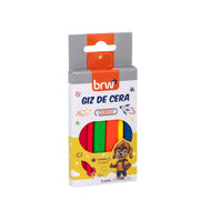 Estojo de Giz de Cera Longo com 6 Cores Neon para Desenho e Pintura - Brw