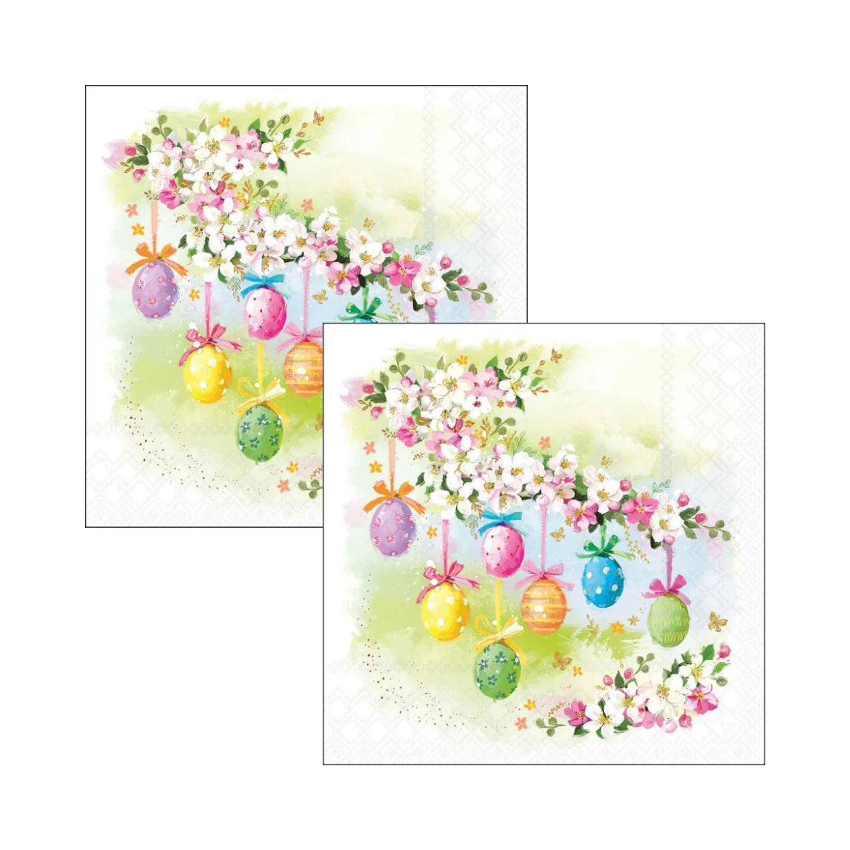 Guardanapo para Decoupage Ambiente 33x33cm com 02 Unidades - Flor e Ovos