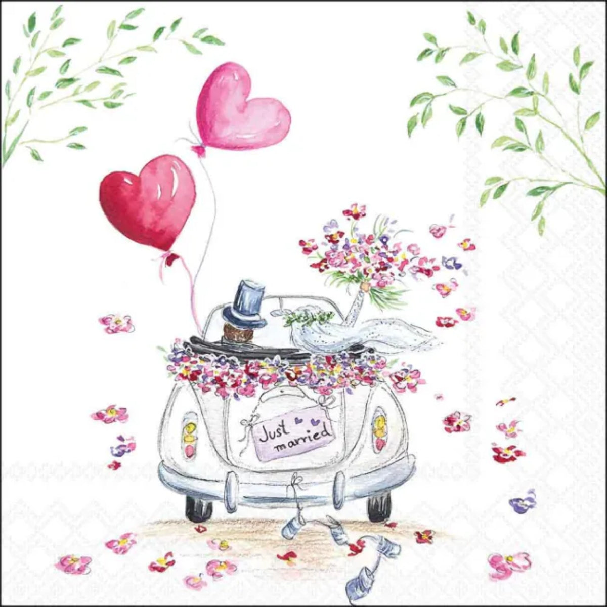 Guardanapo para Decoupage Ambiente 33x33cm com 02 Unidades - Casamento