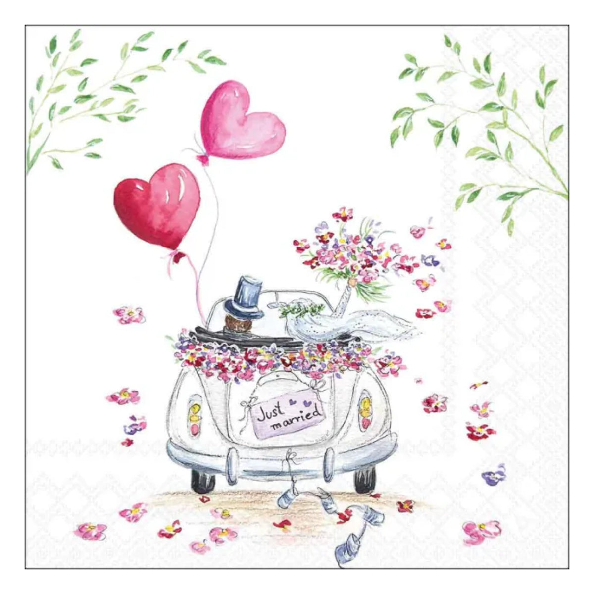 Guardanapo para Decoupage Ambiente 33x33cm com 20 Unidades - Casamento