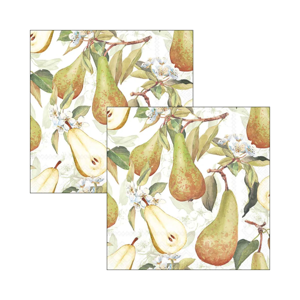 Guardanapo para Decoupage Ambiente 33x33cm com 02 Unidades - Peras
