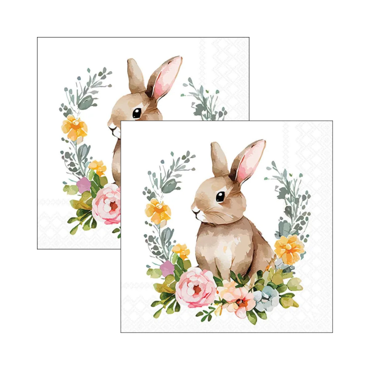 Guardanapo para Decoupage Ambiente 33x33cm com 20 Unidades - Lindo Coelho de Páscoa