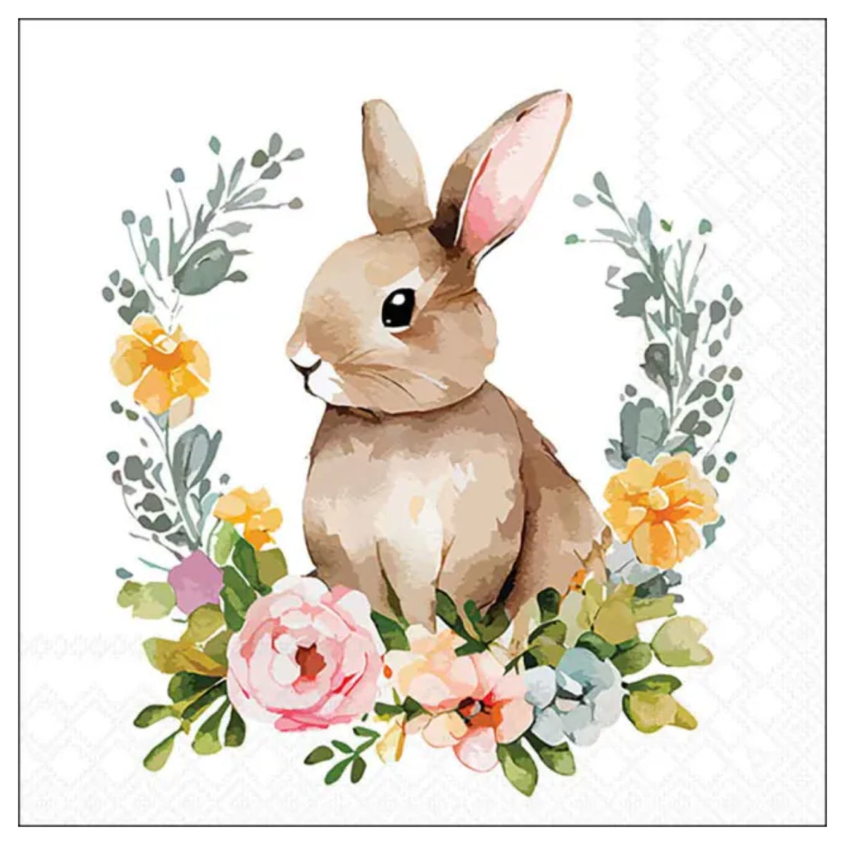 Guardanapo para Decoupage Ambiente 33x33cm com 02 Unidades - Lindo Coelho de Páscoa