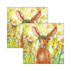 Guardanapo para Decoupage Ambiente 33x33cm com 02 Unidades - Coelhinho de Flores