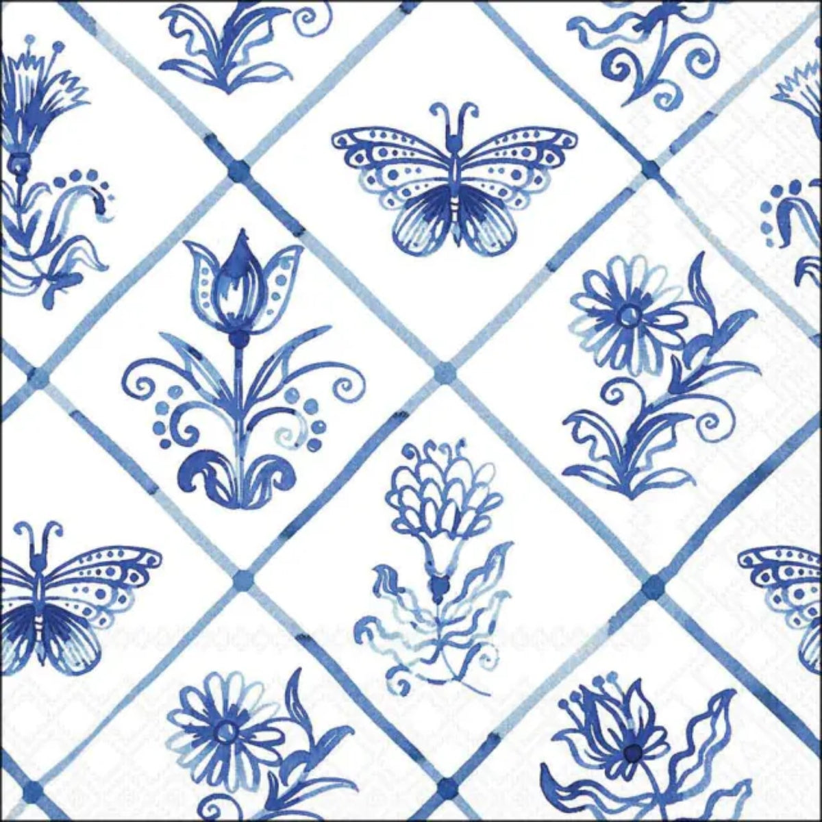 Guardanapo para Decoupage Ambiente 33x33cm com 02 Unidades - Telhas em Forma de Diamante