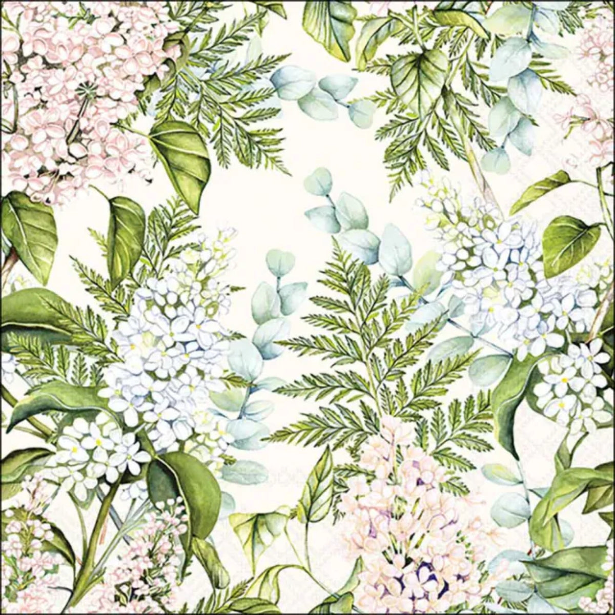 Guardanapo para Decoupage Ambiente 33x33cm com 02 Unidades - Creme Lilás Suave