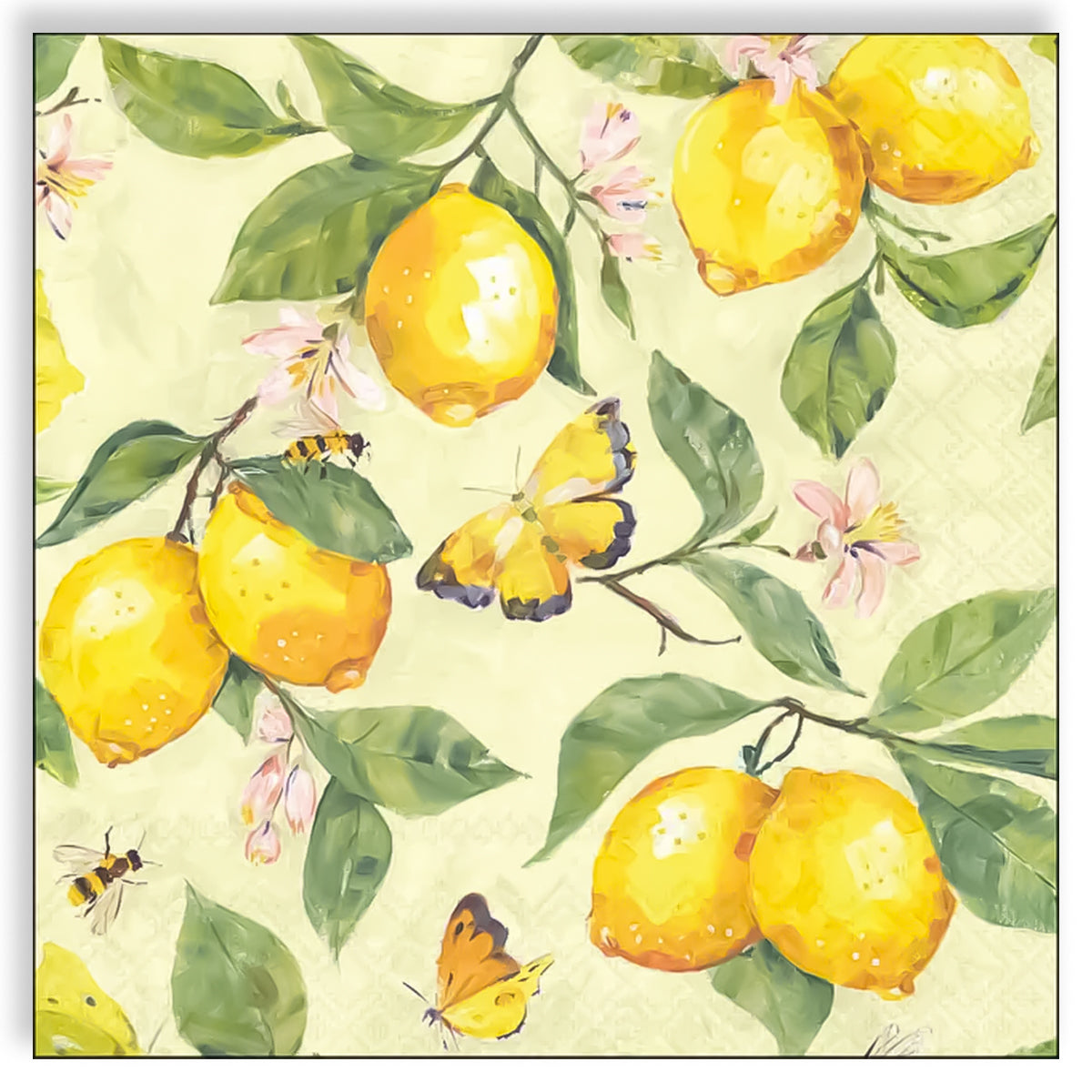 Guardanapo para Decoupage Ambiente 33x33cm com 20 Unidades - Ouro Barroco Branco 