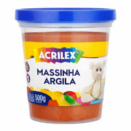 Pote Massinha Modelar Argila Terracota 830 500g - Acrilex
