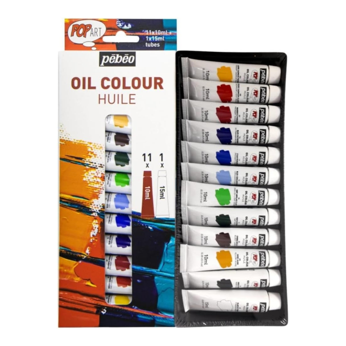 Estojo Tinta Óleo Pop Art 10ml com 12 Cores - Pebeo