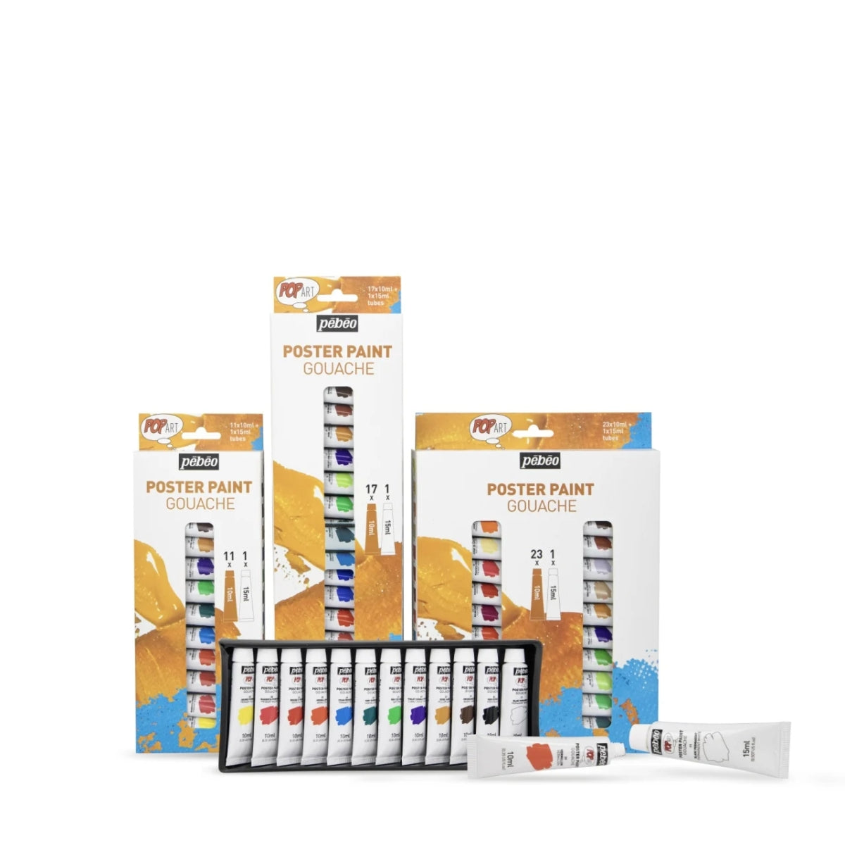 Estojo Tinta Guache Pop Art 10ml com 12 Cores - Pebeo