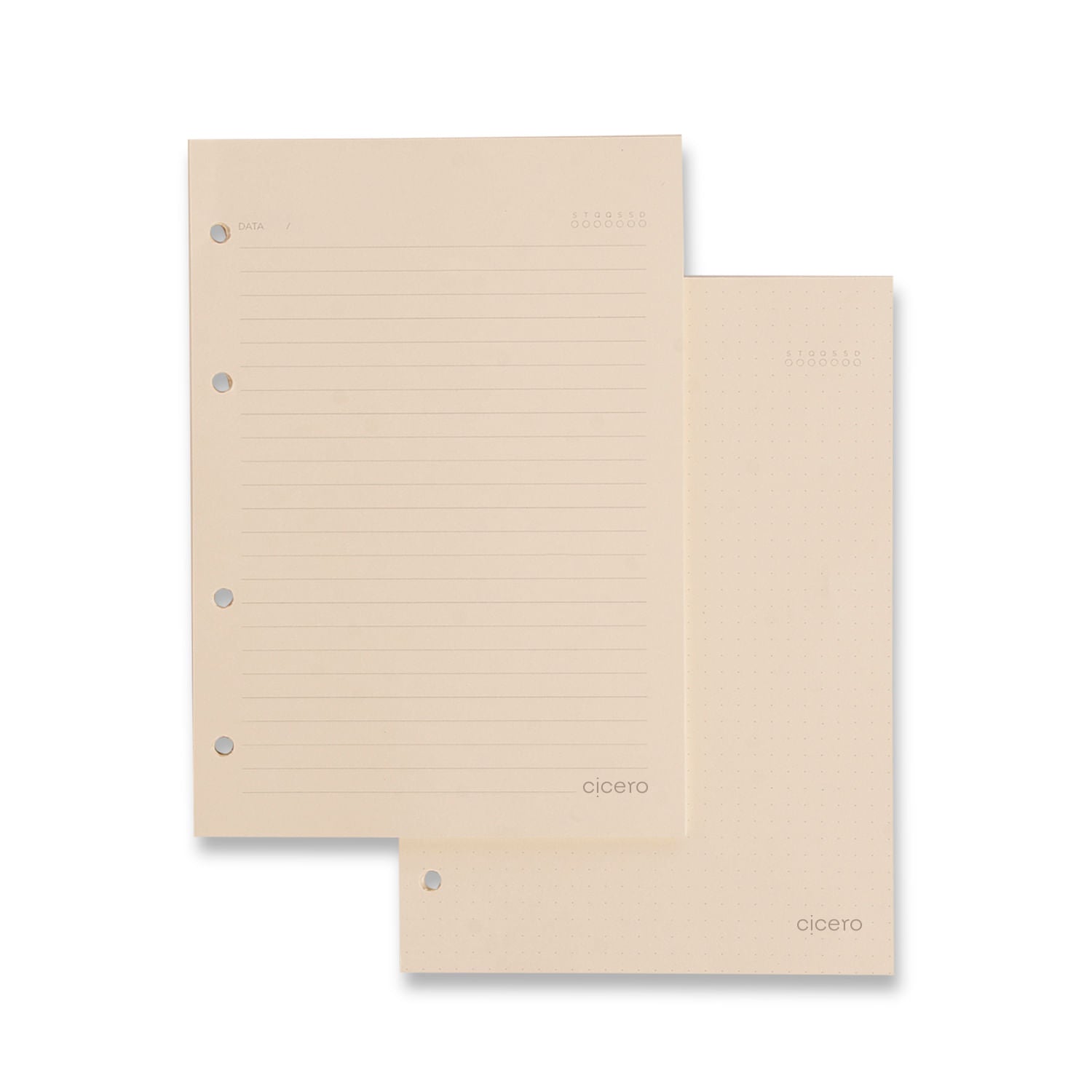 Caderno Criativo Argolado Office Duo Jardim Pautado & Pontado A5 14,8x21cm com 80 Folhas - Off White - Cícero