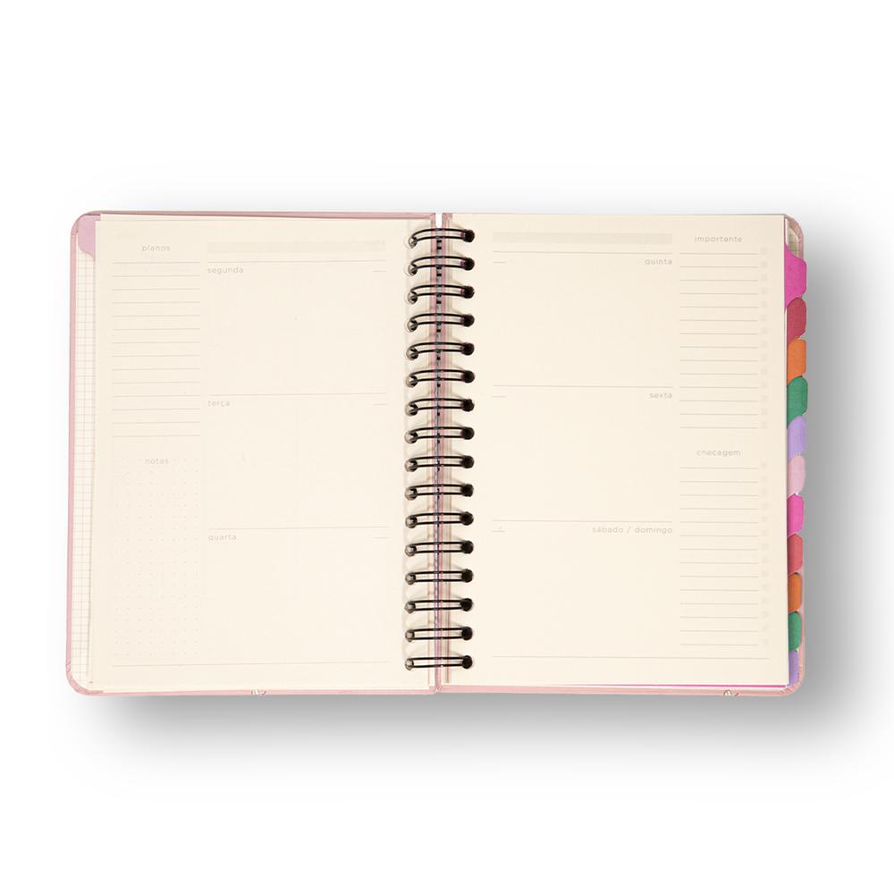 Planner Permanente Wire-o Melissa Semanal Notas A5 14,8x21cm com 100 Folhas - Casinha das Abelhas - Cícero