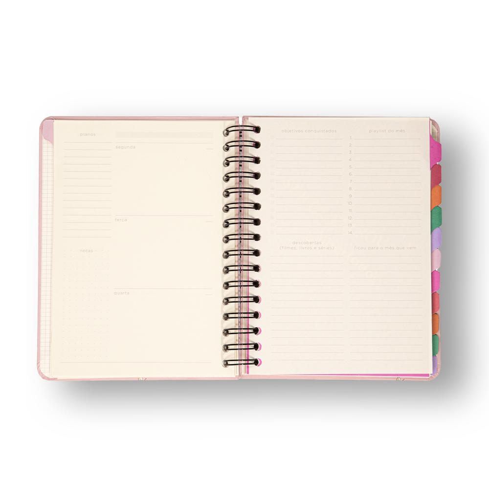 Planner Permanente Wire-o Melissa Semanal Notas A5 14,8x21cm com 100 Folhas - Casinha das Abelhas - Cícero
