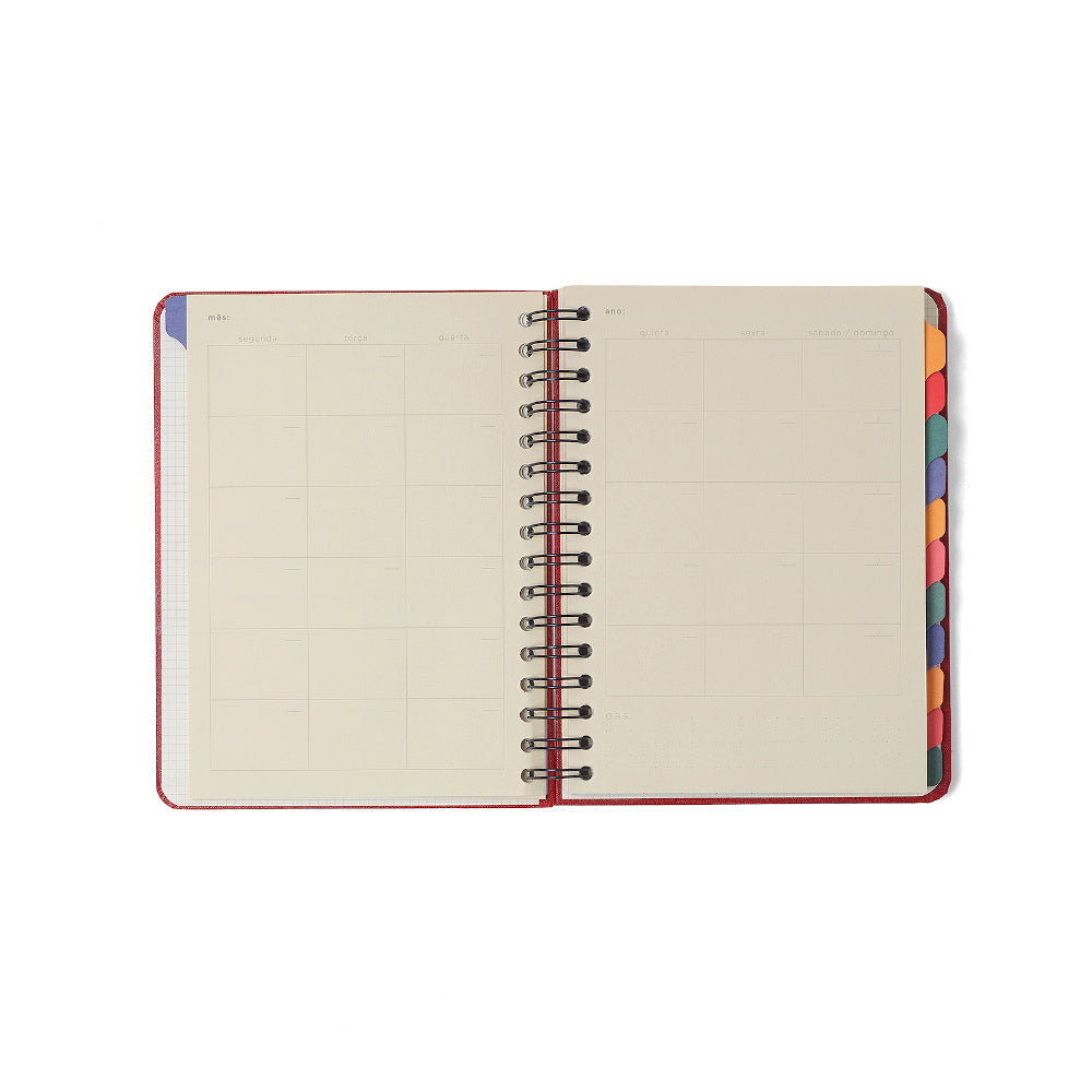 Planner Permanente Wire-o Pastel Semanal Notas A5 14,8x21cm com 100 Folhas Azul Celeste - Cícero
