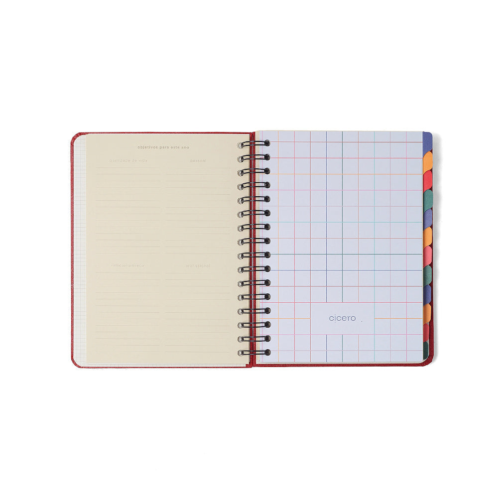 Planner Permanente Wire-o Pastel Semanal Notas A5 14,8x21cm com 100 Folhas Azul Celeste - Cícero