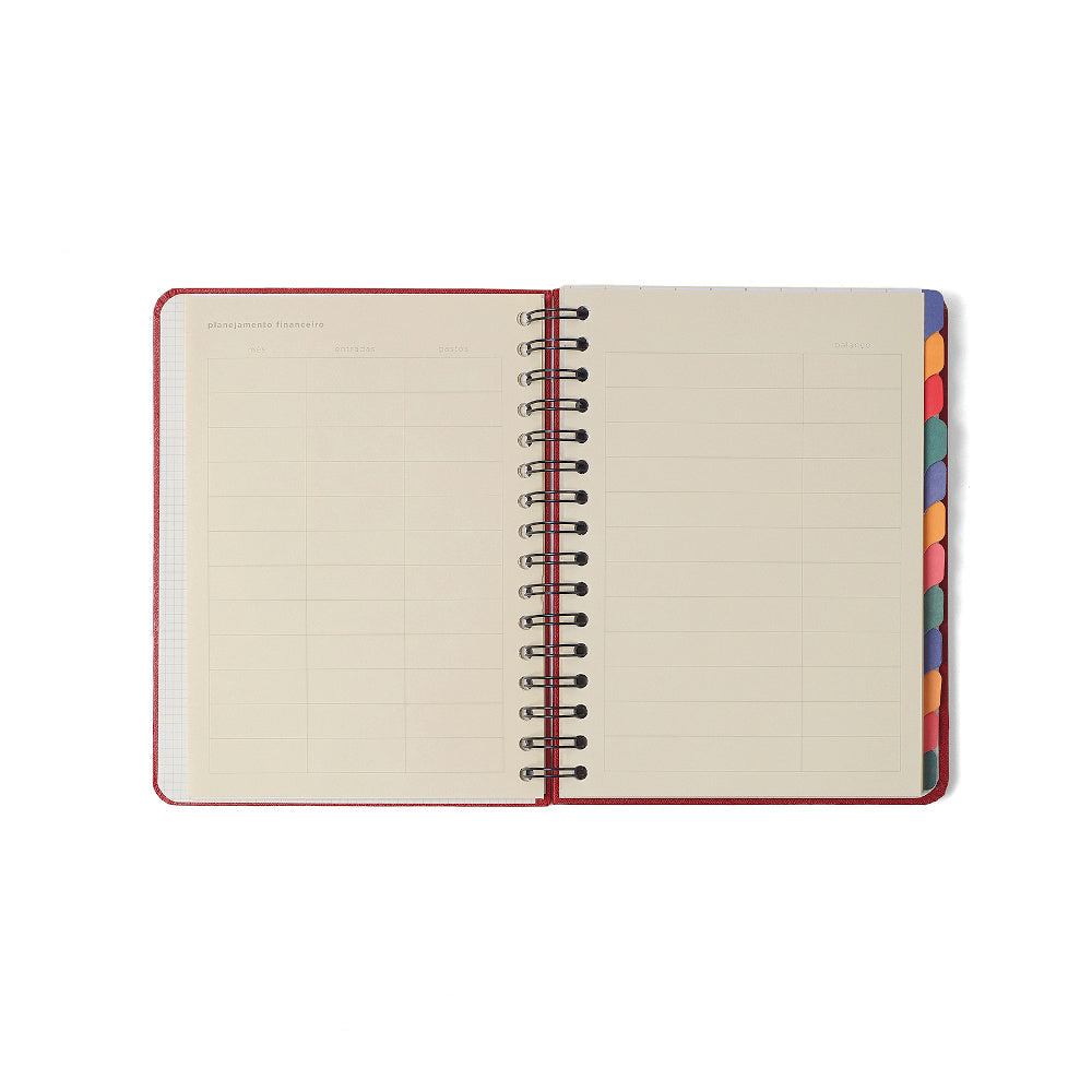 Planner Permanente Wire-o Pastel Semanal Notas A5 14,8x21cm com 100 Folhas Azul Celeste - Cícero