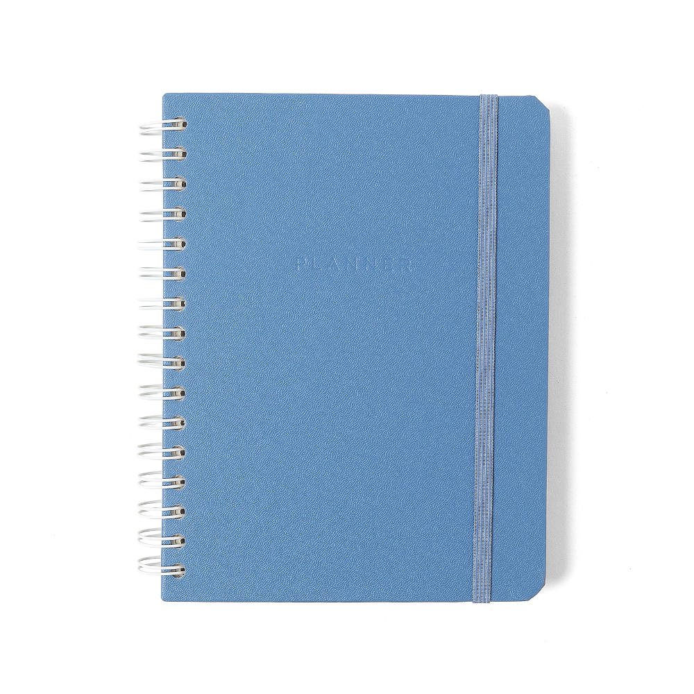 Planner Permanente Wire-o Pastel Semanal Notas A5 14,8x21cm com 100 Folhas Azul Celeste - Cícero