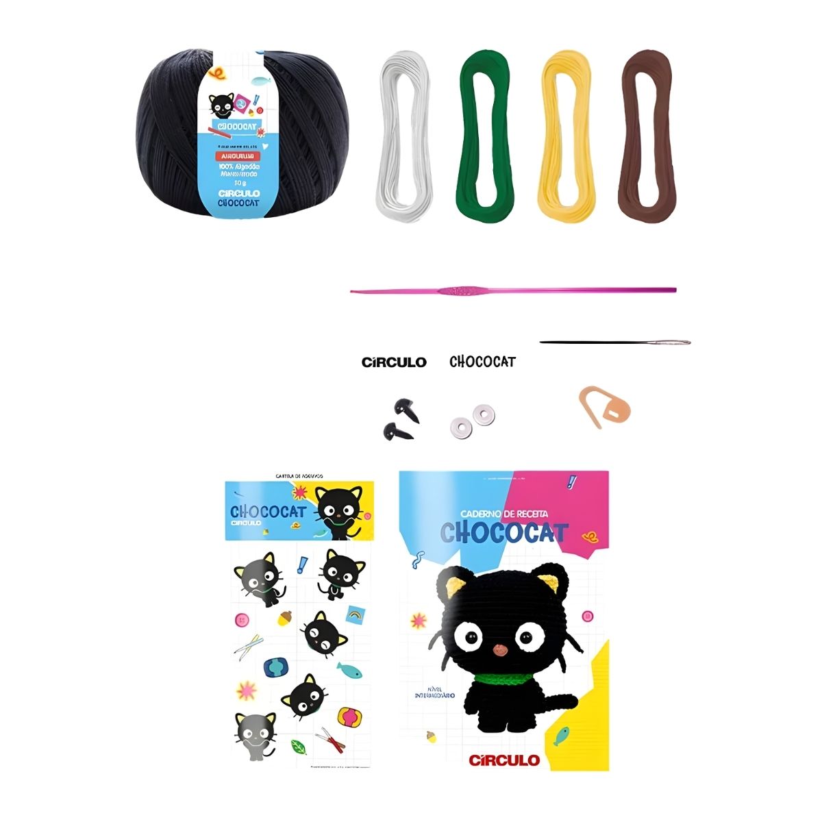 Kit Amigurumi Hello Kitty And Friends Chococat - Círculo
