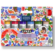 Estojo Tinta Gouache Linel Extra-Fine Design 6 Cores 14ml - Lefranc Bourgeois