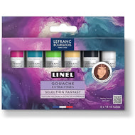 Estojo Tinta Gouache Linel Extra-Fine Fantasy 6 Cores 14ml - Lefranc Bourgeois