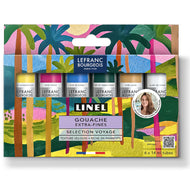 Estojo Tinta Gouache Linel Extra-Fine Voyage 6 Cores 14ml - Lefranc Bourgeois