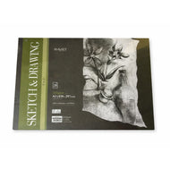 Bloco de Papel Sketch e Drawing Mayart 225g/m² A3 42x29,7cm 20 Folhas