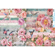 Papel de Seda Flores 1 67,5x46cm para Artesanato e Embalagens Psl-087 - Litoarte