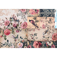 Papel de Seda Flores 2 67,5x46cm para Artesanato e Embalagens Psl-088 - Litoarte