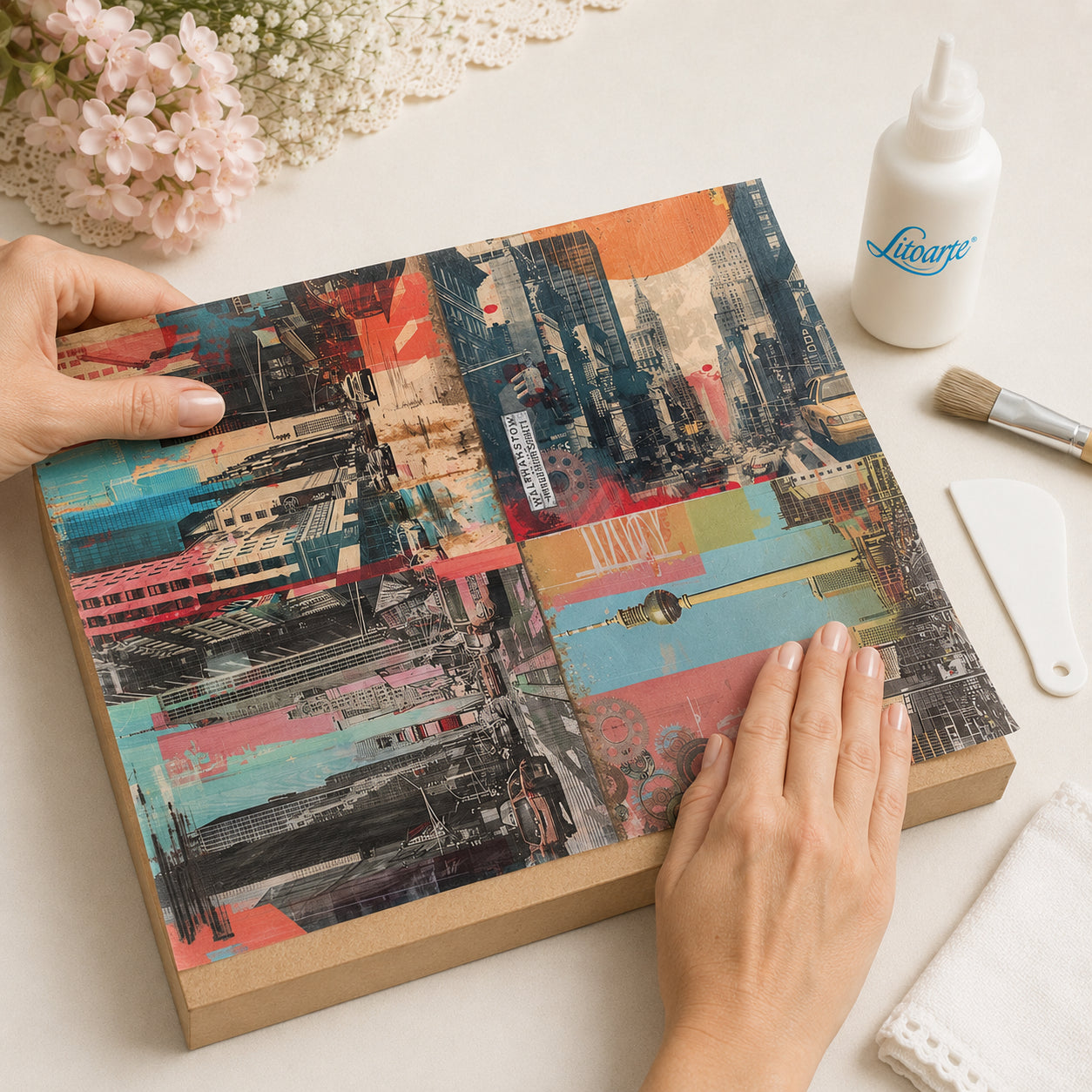 Papel de Seda Vintage 3 67,5x46cm para Artesanato e Embalagens Psl-096 - Litoarte