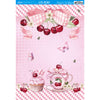 Papel de Seda Mini Pct 5 Coleção Cerejinha Doces de Cereja 33x22,8cm para Artesanato e Embalagens Pslm-002 - Litoarte